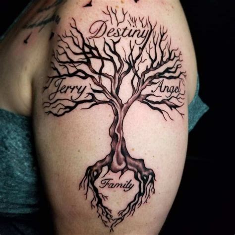If you have gone through life, surviving, and succeeding through your skills, a lone wolf tattoo could be perfect for you. . Family tree tattoos for guys